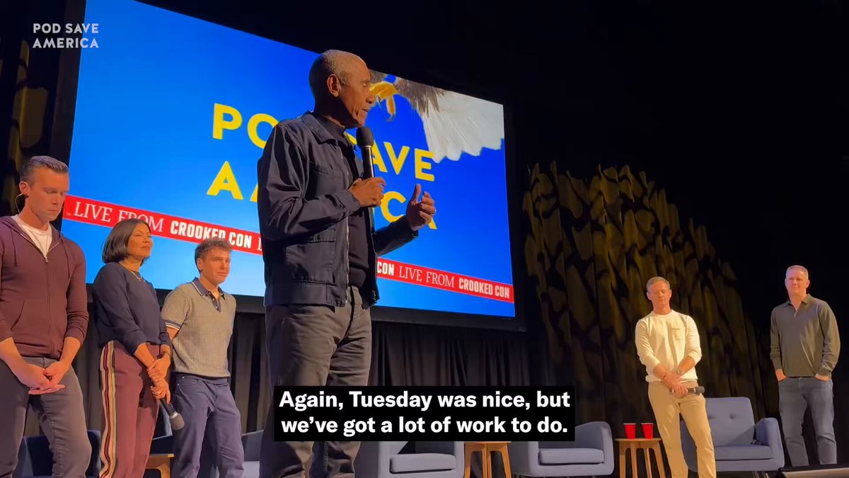 I heard some old friends at @PodSaveAmerica were in town, so I decided to stop by. As we s