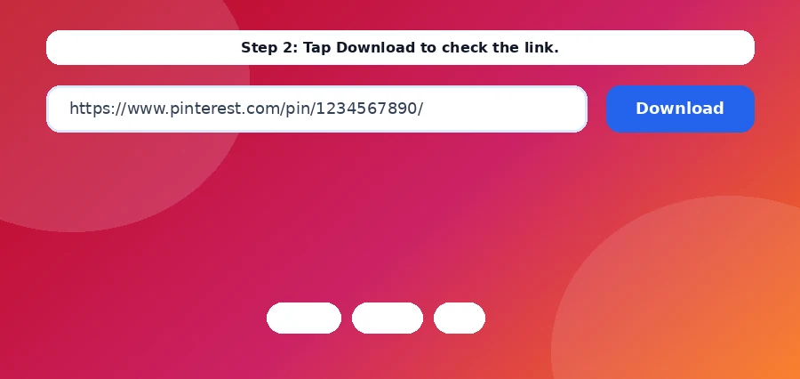 Step 2: paste the Pinterest link into GetInSaver