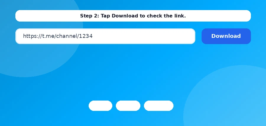 Step 2: paste the Telegram link into GetInSaver