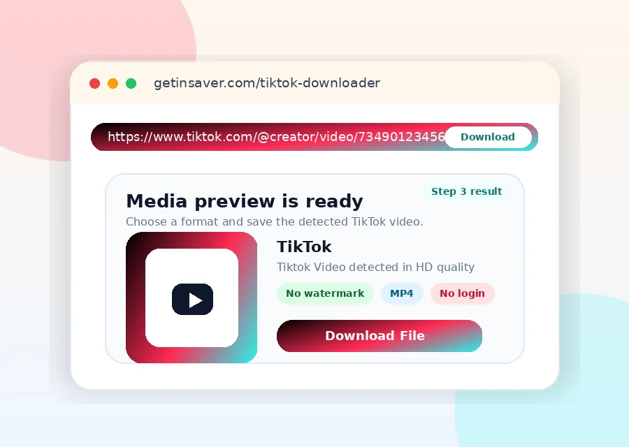 Step 3: preview and download TikTok media