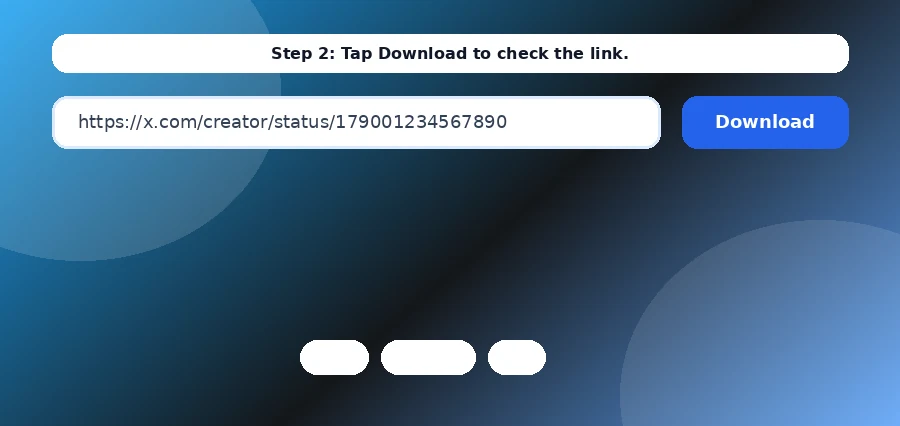 Step 2: paste the Twitter or X link into GetInSaver